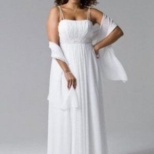 David’s Bridal White Wedding Dress size 20W.